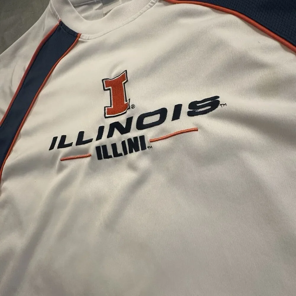 Vintage Illinois Shirt Mens XL Fighting Illini NCAA College Jersey Tee Y2K 00s